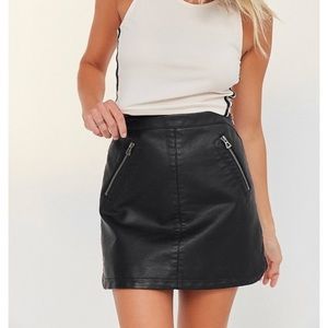 Vegan Leather Skirt